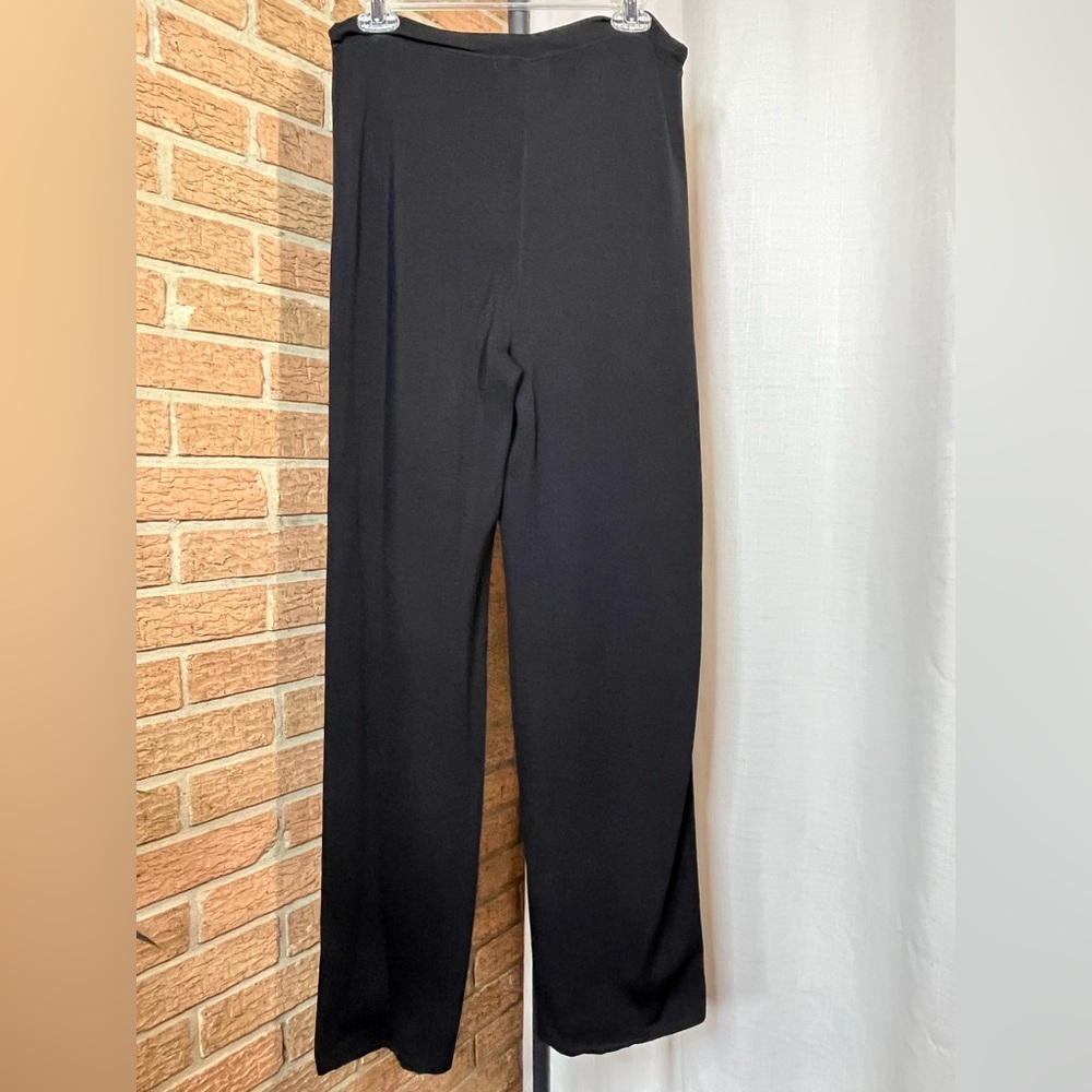 Karen Lessly black knit pull-on pants - small - Picture 2 of 3